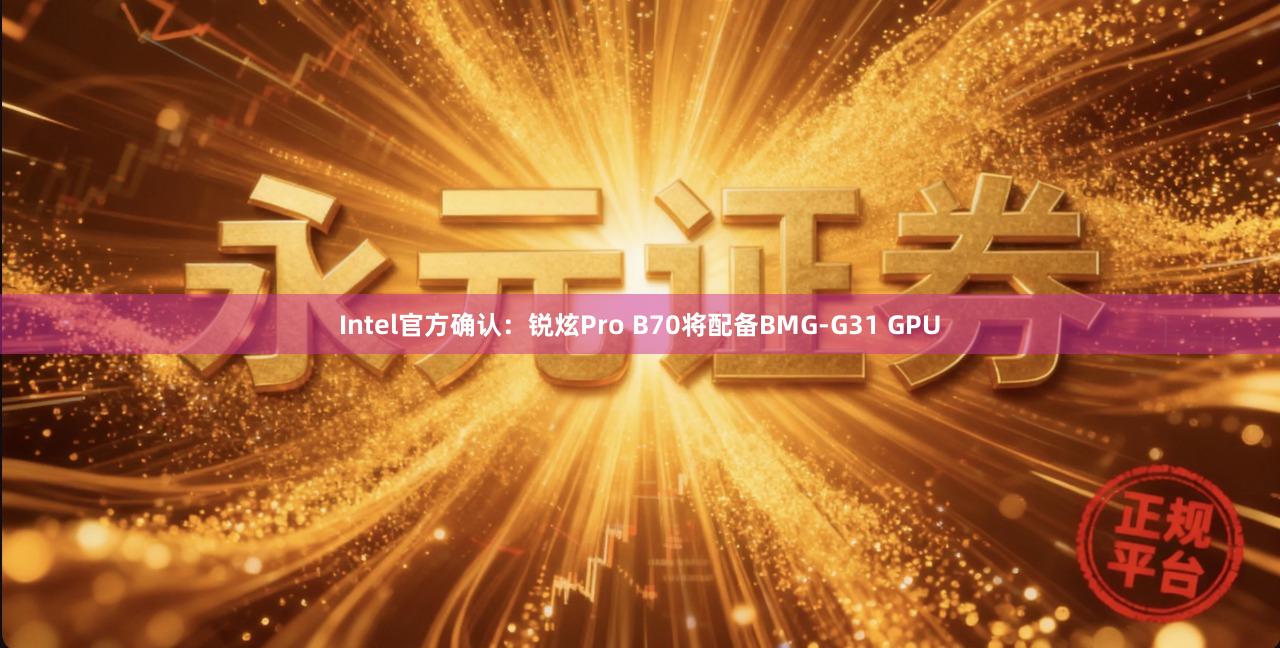 Intel官方确认：锐炫Pro B70将配备BMG-G31 GPU